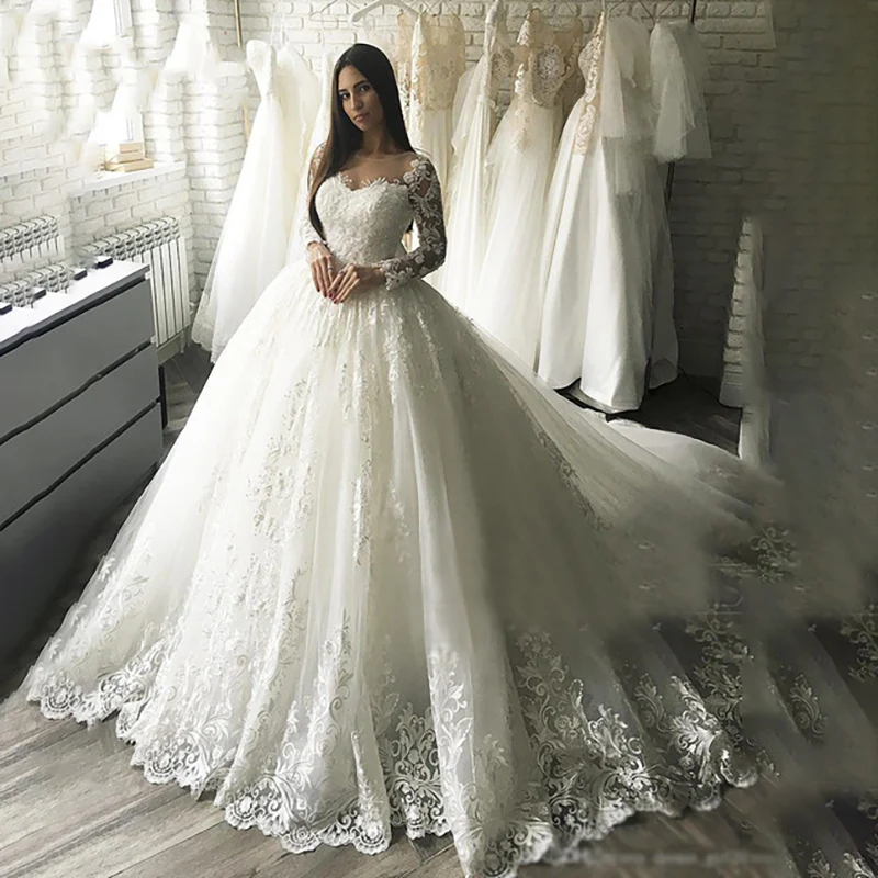 Новинка великолепное бальное платье MYYBLE с длинным рукавом кружевные платья 2021