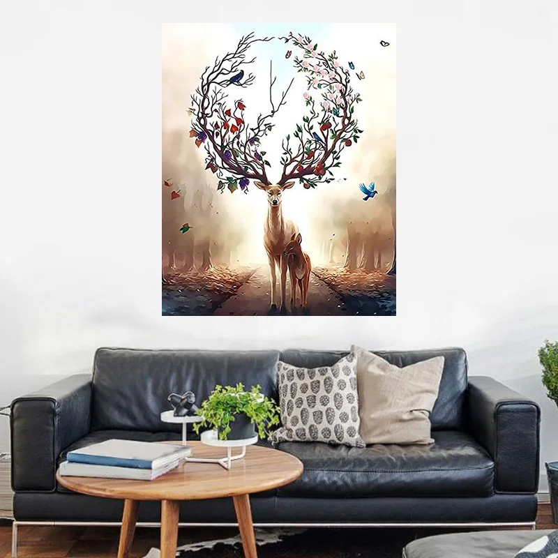 Краска по номерам DIY акриловая краска ing Kit для детей и взрослых 40х45см счастливый