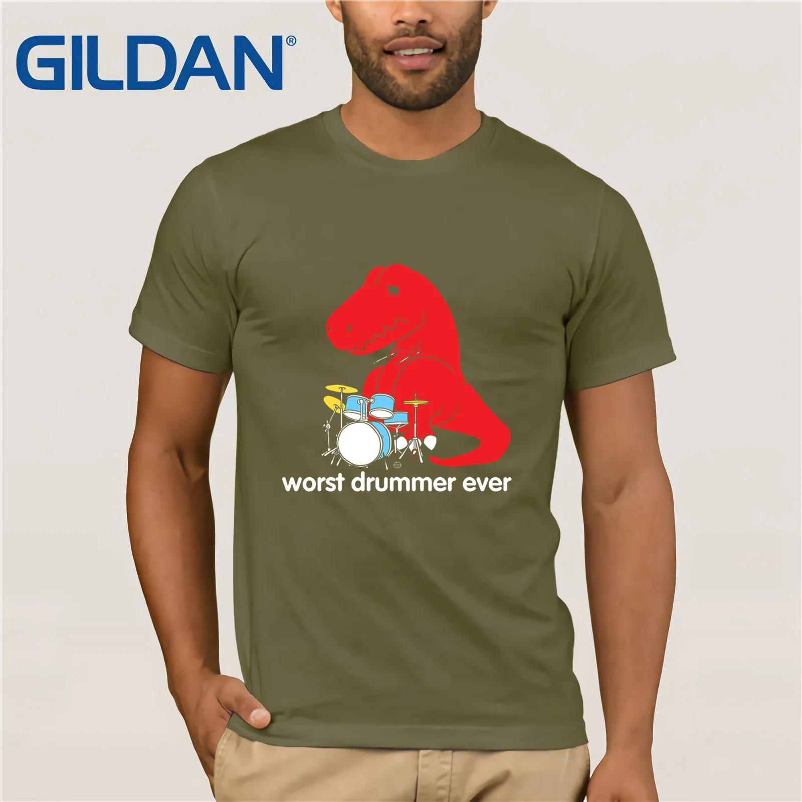 Goodie Two Sleeves Worst Drummer Ever T Shirt 2020 New Streetwear men's short-sleeved t-shirt Funny Tees Cotton Tops | Мужская