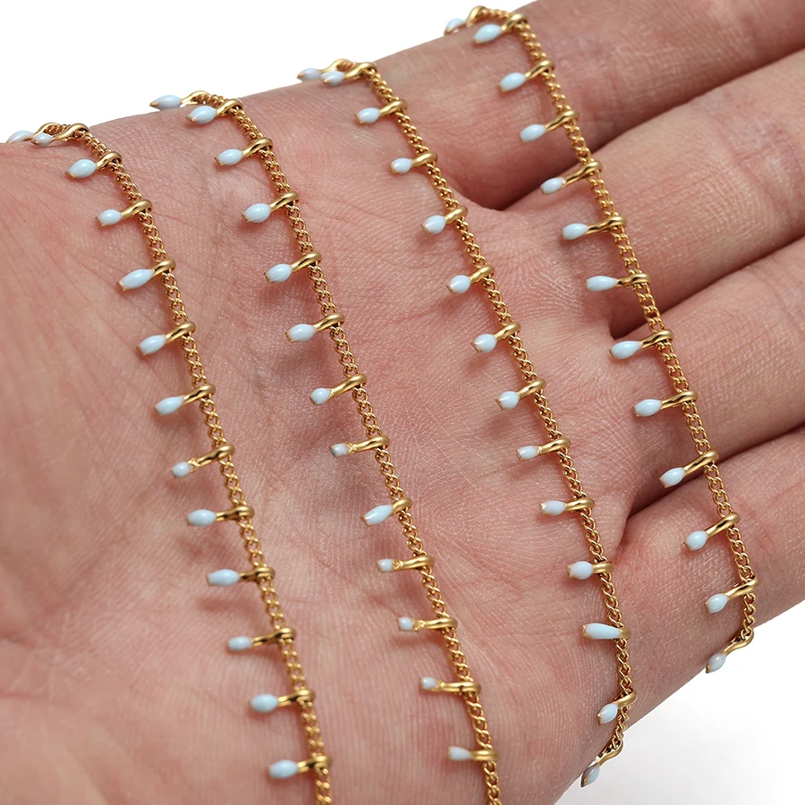 Semitree 1 метр Нержавеющая сталь Эмаль состоящее из цепочки с фурнитурой &quotсделай