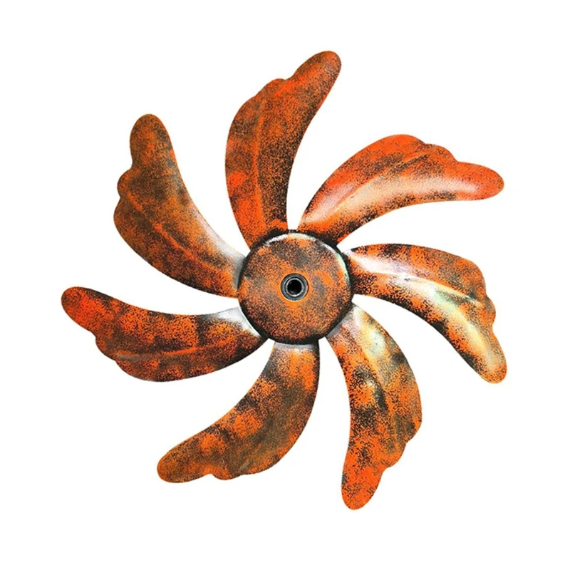 

Large Metal Wind Spinner with Garden Stake Rotating Windmill Yard Wind Sculpture