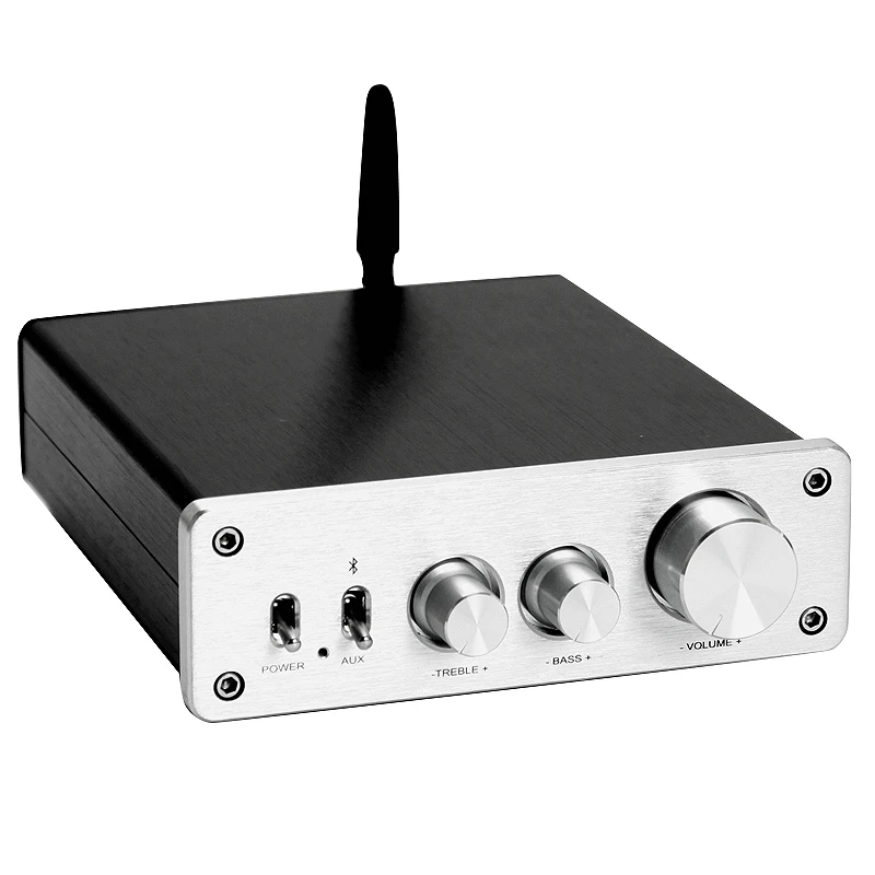 

TPA3255 Power Amplifier Stereo Digital Amplifier 2 Channel QCC3008 Bluetooth 5.0 Digital Sound Amplifier(Silver+Black)