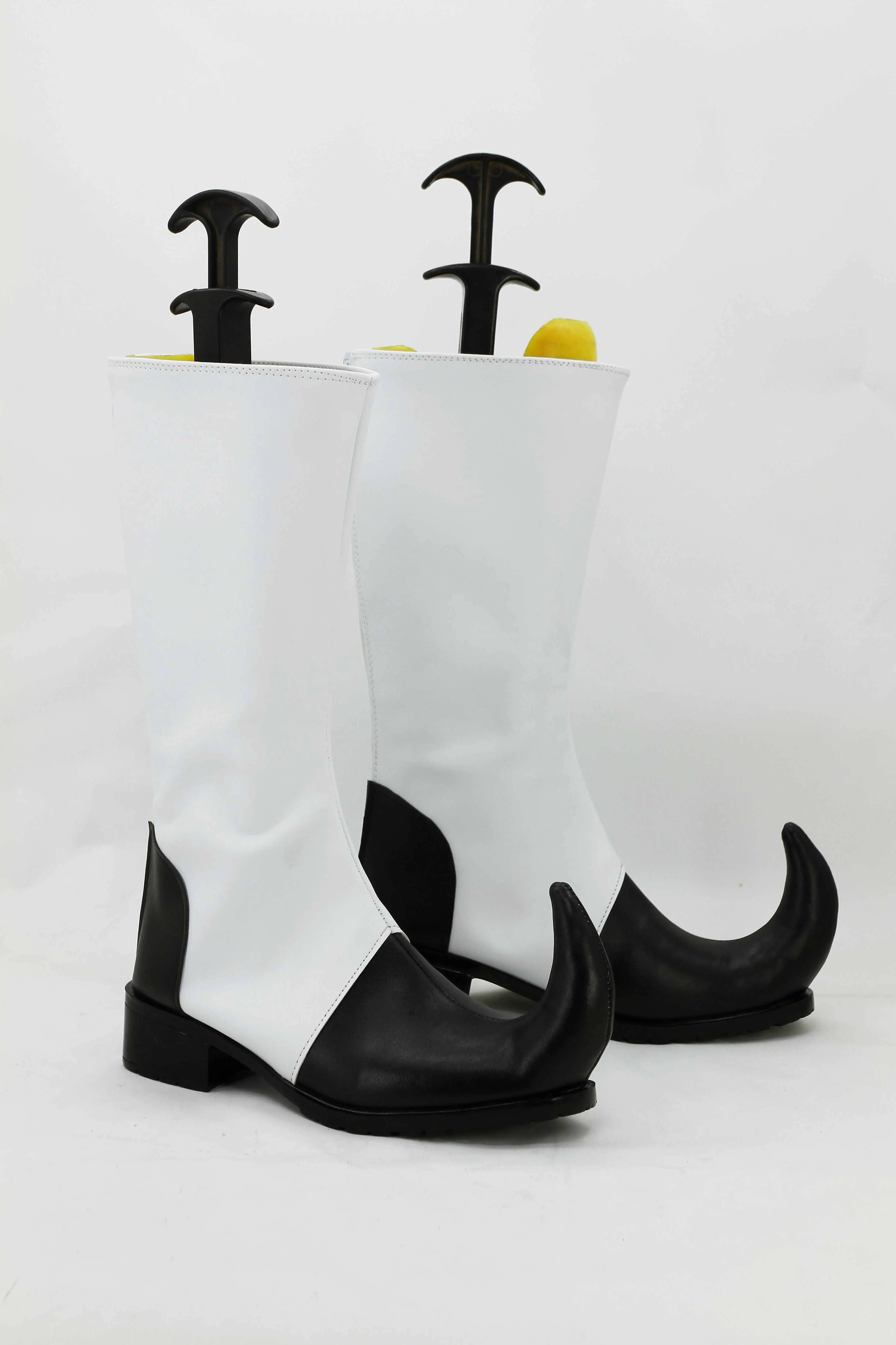 Туфли для косплея черного Батлера высокие ботинки с принтом кинжала белые