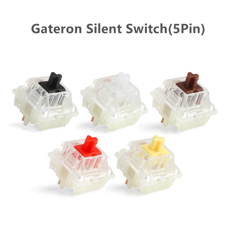 Gateron Silent Switch Mute Switches 5 Pin White Brown Red Black Yellow Switch For Mechanical Keyboard Compatible with MX switch