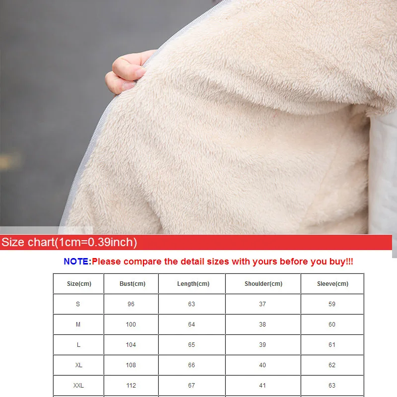 

2020 parkas basic jackets female women winter plus velvet lamb hooded coats cotton winter jacket womens outwear coat C311