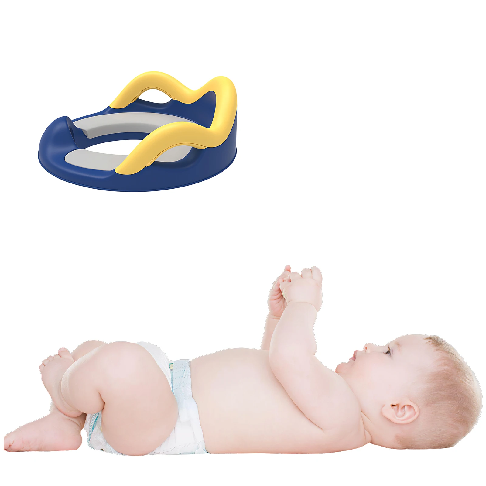 

Baby Potty Training Toilet Seat With Cushion Handles Double Anti-Slip Design And Splash Guard Kids Toilet Trainer Potty Tool