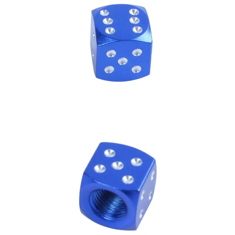 2x синий DiceTire/колеса стволовых воздушных клапанов крышки автомобиля грузовик ATV