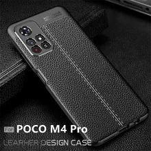 For Xiaomi Poco M4 Pro Case For Poco M4 Pro 5G Cover Capas Shockproof Phone Bumper TPU Soft Leather For Fundas Poco M4 Pro Cover