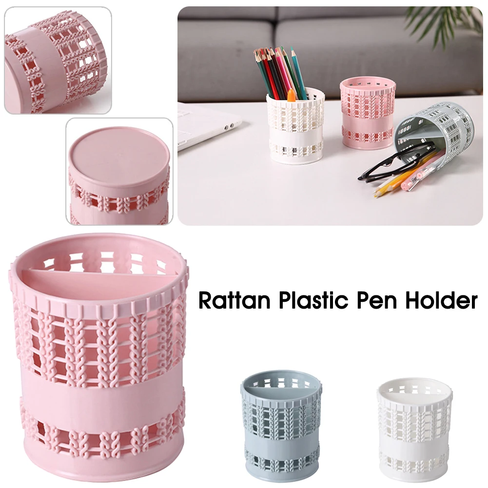 

New Creative Multi-function 2 Grids Desktop Storage Box Cosmetic Storage Sub-grid Pen Case Makeup Organizer Desk Holder Dropship
