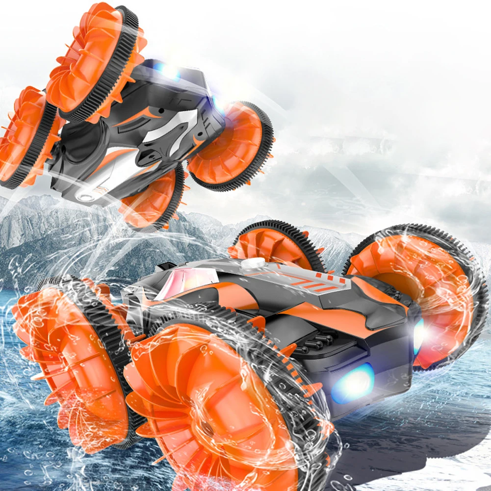 

2.4GHz Remote Control RC Car Waterproof Double Side Off Road Racing Climbing Car Amphibious 4WD Toy Cars