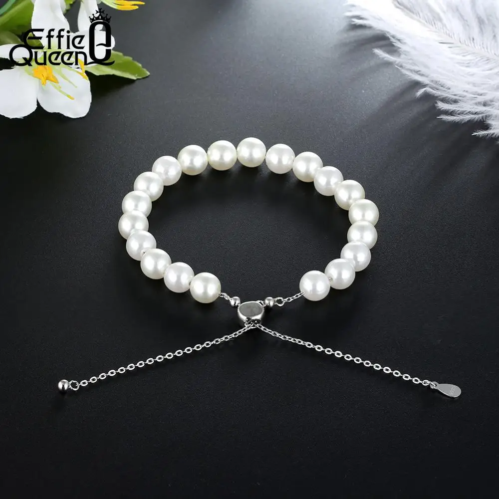 Effie queen 925 пробы серебряные женские браслеты 5 стилей натуральный камень Модный браслет ювелирные украшения подарок для девочек TSB36