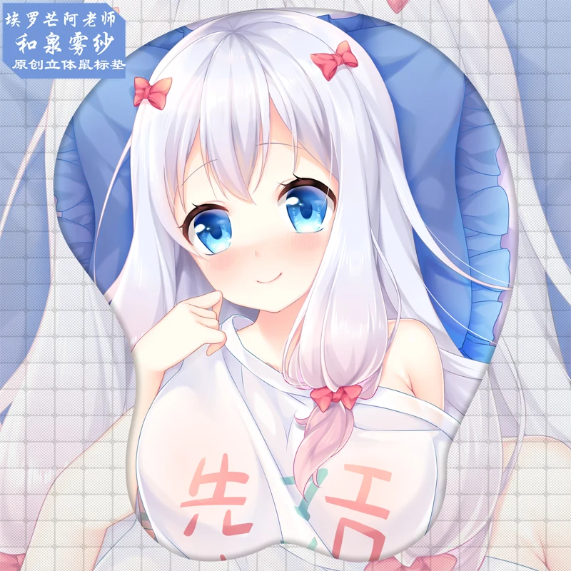 

Аниме "Eromanga-Sensei" Izumi Sagiri Косплэй груди компьютер 3D Мышь игровой коврик Мышь коврик для запястий стол коврик для игр подарок отаку
