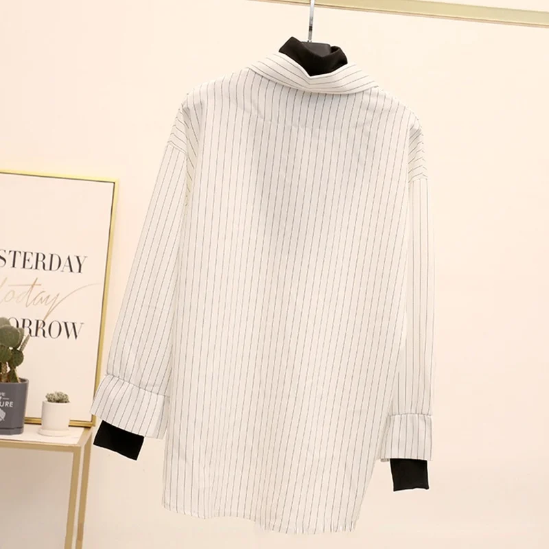 Рубашки с длинным рукавом женские новые дизайнерские лоскутные рубашки в