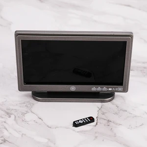 Новинка 1:12 имитация миниатюрного кукольного домика с пультом ДУ для телевизора кукольный домик украшение для гостиной черный телевизор