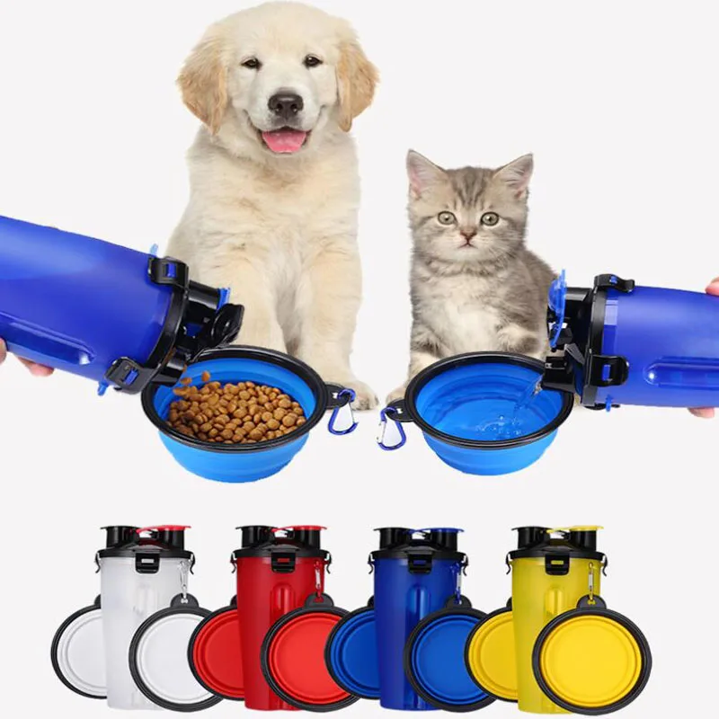 2 в 1 пластиковая бутылка для воды|Кормление собаки| |