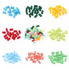 Акриловые бусины с двумя отверстиями, бусины Миюки Тила с отверстием для рукоделия, изготовления ювелирных изделий сделай сам, браслетов, ожерелий, аксессуаров, 8*4*4 мм