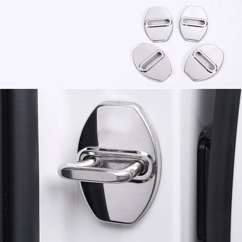 8 шт крышка дверного замка автомобиля Нержавеющая сталь дверные замки Защитная