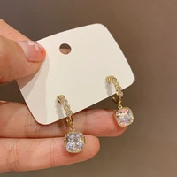 exquisite rhinestone pendant earrings girl heart lady elegant earrings personality trend fashion earrings gift jewelry