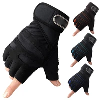 gym gloves body building fitness weight lifting gloves anti slip anti sweat hand protector men women half finger cycling gloves
