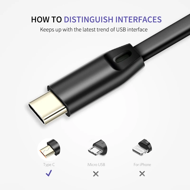 Кабель для быстрой зарядки Cabletime USB Type C Oneplus Samsung S10 Huawei Nintendo N151 | Мобильные телефоны