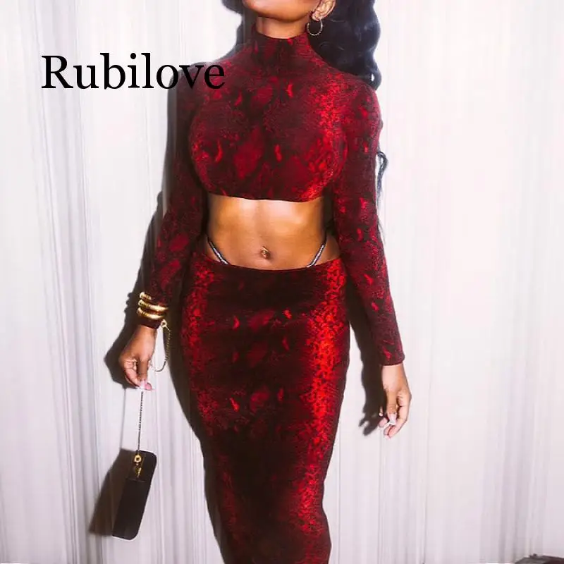 

Женский костюм из двух предметов с юбкой и короткой рубашкой с круглым вырезом и длинными рукавами, в европейском и американском стиле, осен...