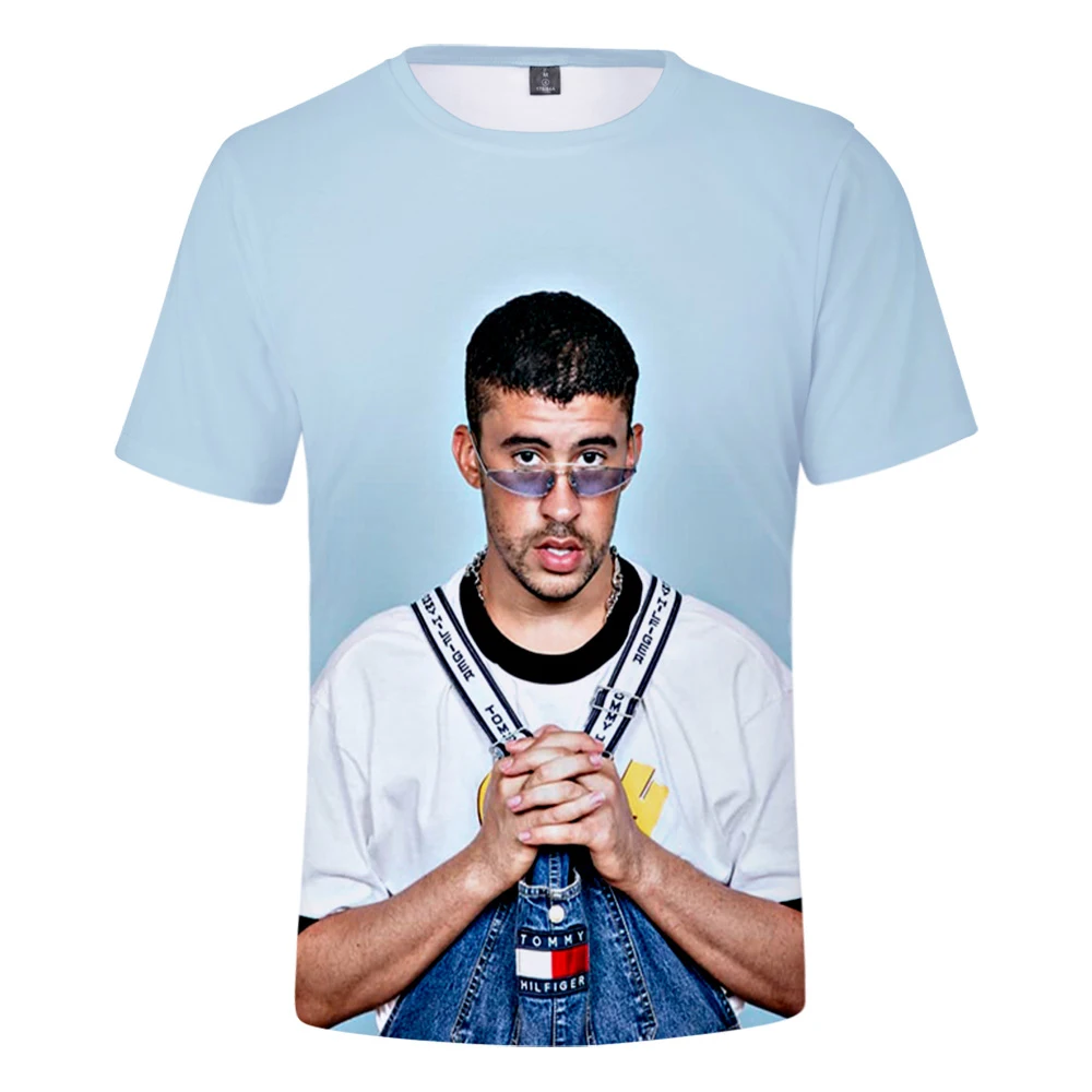 

Rapper Bad Bunny 3D T-shirt Men/women Fashion Loose R I P Hip Hop T Shirt Harajuku Tshirt 3D Bad Bunny Short Sleeve Tops