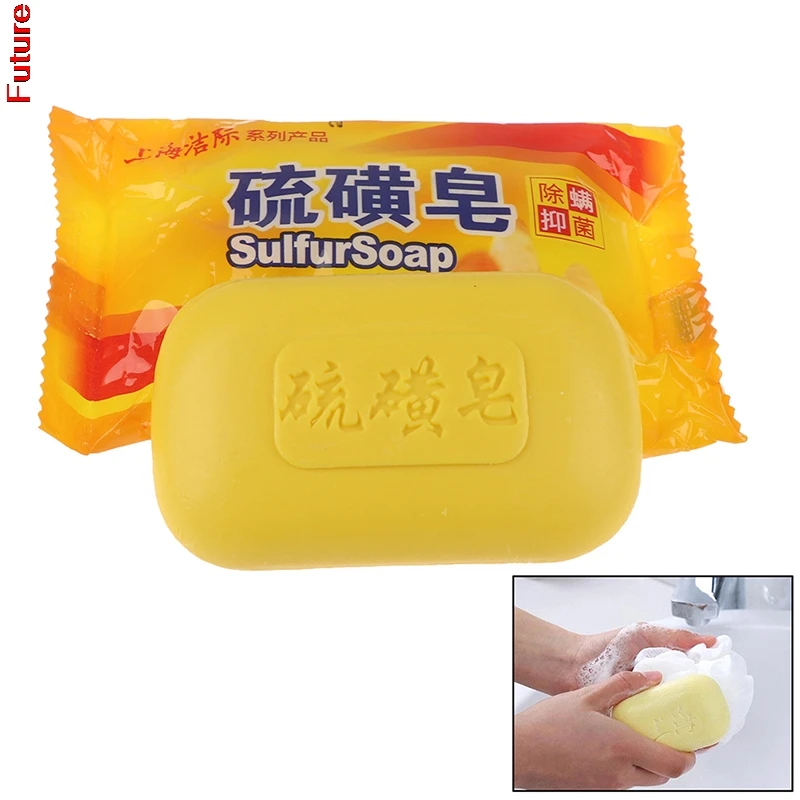 

Hot sale sulphur soap acne treatment blackhead soap whitening cleanser oil control Chinese traditional skin care