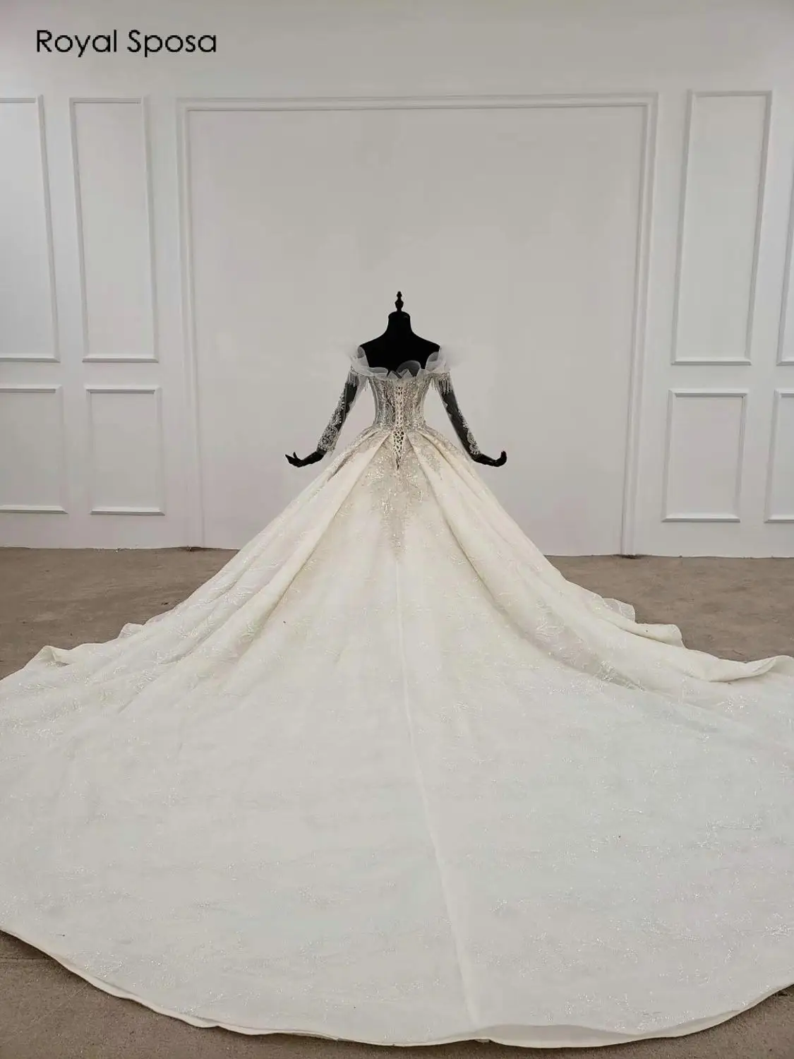 Кружевное свадебное платье новый стиль аппликация на плече роскошное невесты 2020