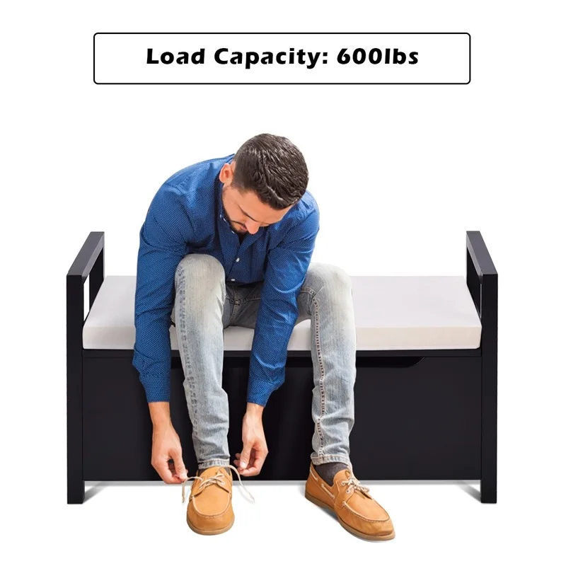 Скамейка для обуви прихожей стойка хранения сиденье с подушкой гостиной диван