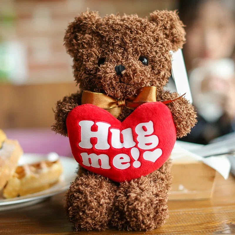 Подарок на день Святого Валентина милый медведь с любовными сердцами буквы