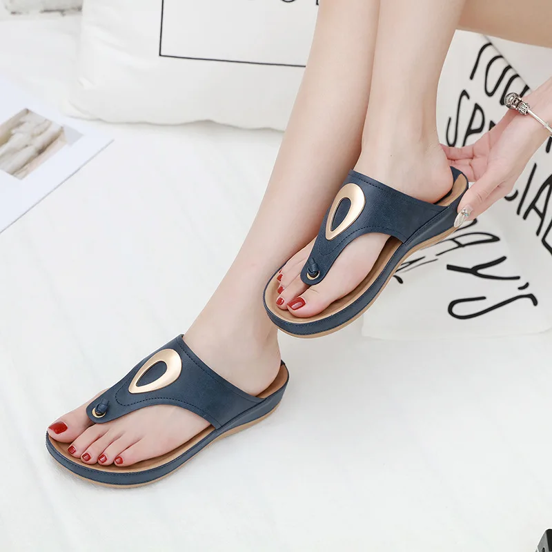 

Woman Sandals Summer Flat Wedges Footwear Shoes Woman Fashion Casual Female Sandals Open Toe Summer 2021 Sandalias Mujer