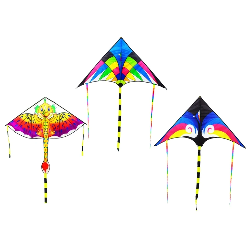 

New Long Tail Rainbow Deltas Kite Outdoor Kites Flying Toys Kite For Children Kids Single Line Kite for Children Outdoor