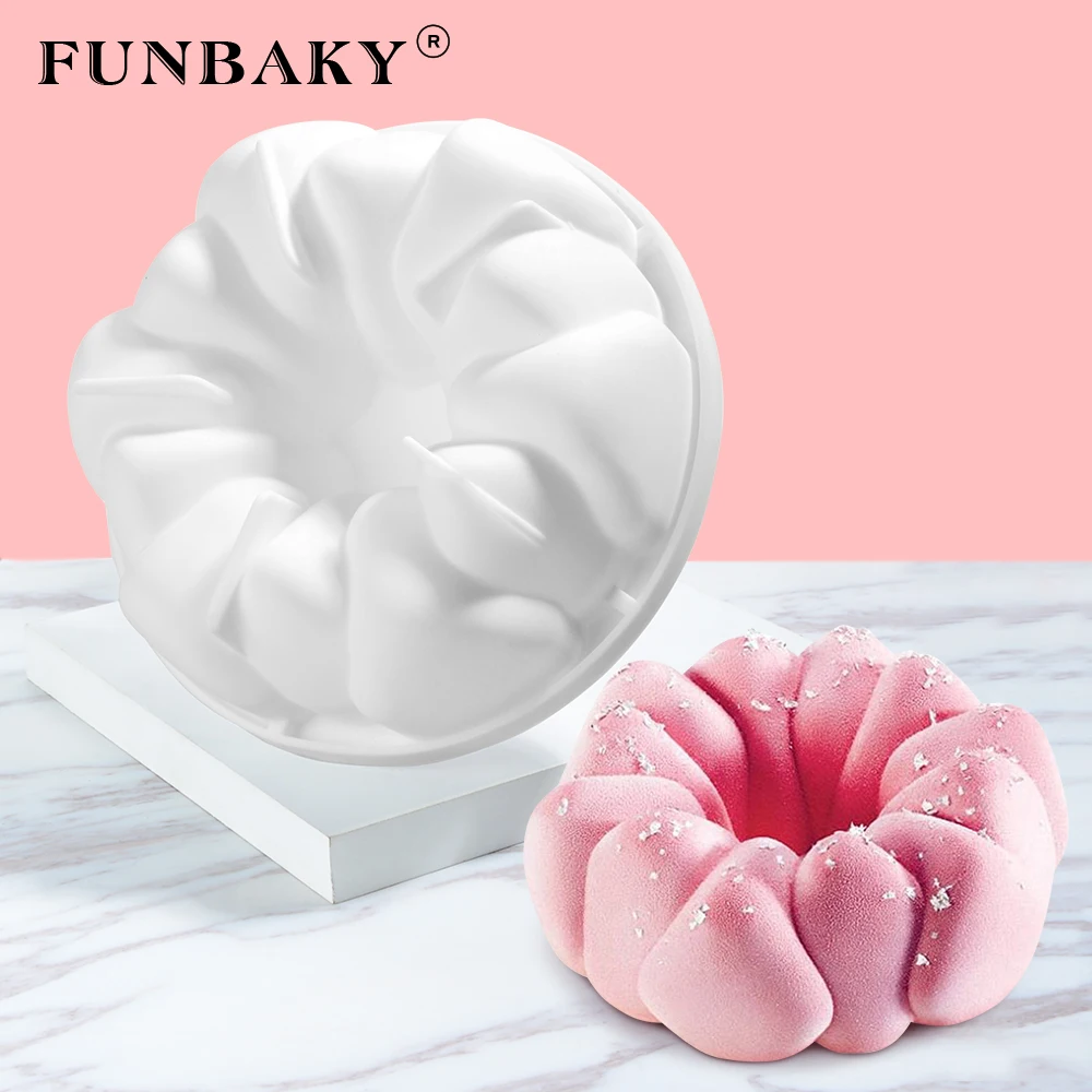 FUNBAKY 3D круглой формы силиконовые формы для торта украшения инструмент формы для выпечки коврик формы