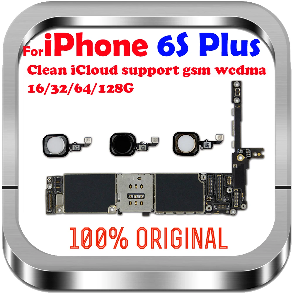 Оригинальная материнская плата со сканером отпечатков пальцев для iPhone 6S PLUS 16 Гб 64