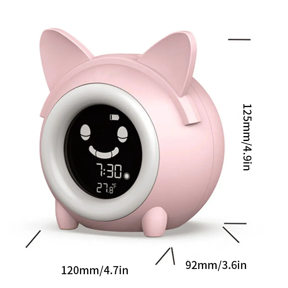 

Kids Child Alarm Clock Sleep Training Clock Colorful Night Light Digital Wake Up Clock With Temperature NAP Timer For Bedroom