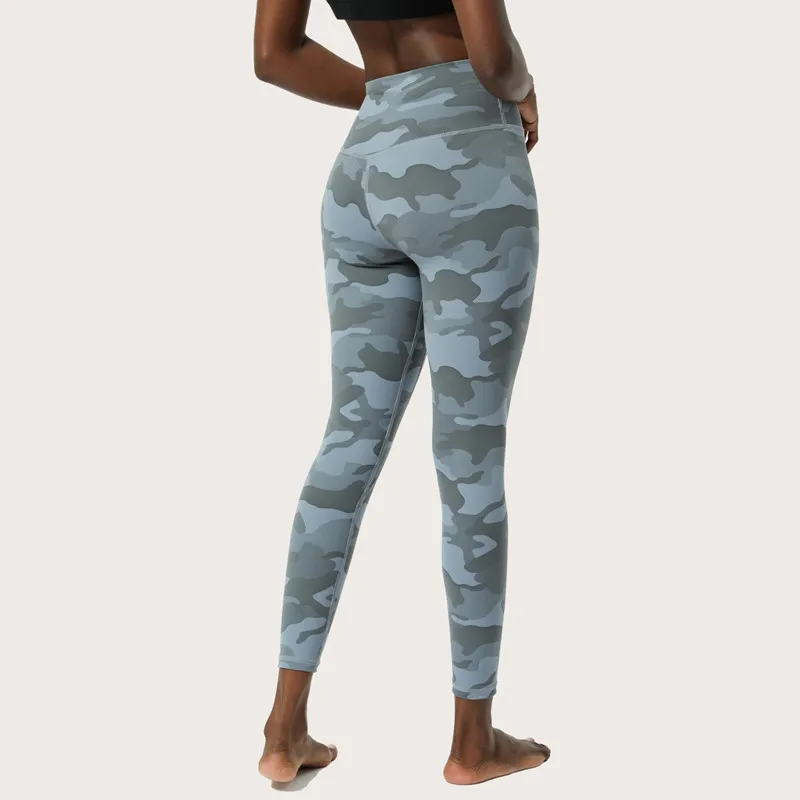 

Camouflage Printing Women High Waist Yoga Pant Sweat Absorption Training Fitness Gym Elastic Quick Drying Running Sport Leggings