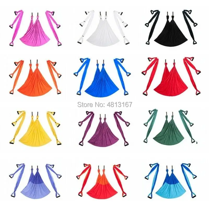 Подвесной гамак для аэройоги 6 ручек полный комплект подвесной пояс йоги