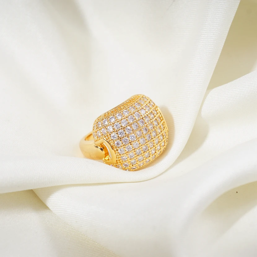 Женские большие кольца с золотым наполнителем модные стразы ювелирное изделие