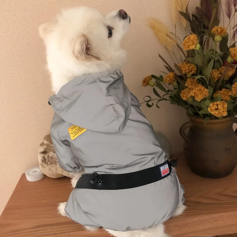 Светоотражающий дождевик для собак новый дизайн водонепроницаемый комбинезон