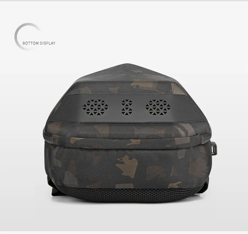 Fashion Man Backpack 15.6 Inch Laptop USB Charging Bluetooth Speaker Male Bags Recharging Multi-layer Space Travel Anti-thief
