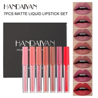 handaiyan liquid lipstick kit 7 colorsbox nude velvet cosmetics matte lip gloss makeup set waterproof long last red lipgloss