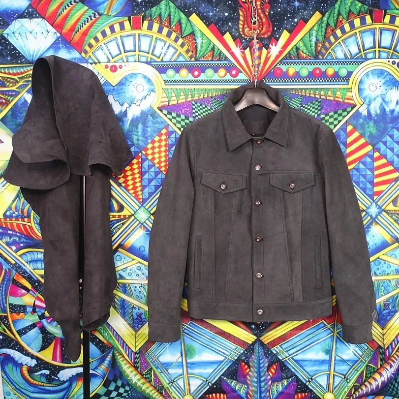 Бесплатная доставка. Супер Продажи. Классический повседневный жакет из воловьей