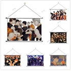 Аниме постеры WTQ Haikyuu! Hinata Shouyou Kageyama Tobio, холст из сплава, живопись, настенное искусство, картина, декор комнаты, домашний декор