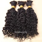 Афро кудрявые вьющиеся человеческие волосы оптом для Плетения КОС монгольские неповрежденные волосы плетение без уточка мелкие кудрявые человеческие волосы для наращивания