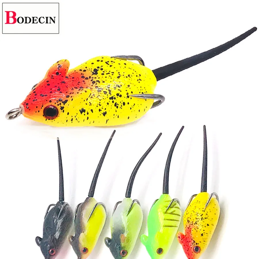 BODECIN Мышь Приманка трубка мягкий пластик Ray Frog искусственные наживки для рыбалки
