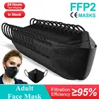 FFP2MASK Корейская KN95 маска для рта, респиратор, маски для лица, черные, стандартные FPP2 маски, модная черная маска
