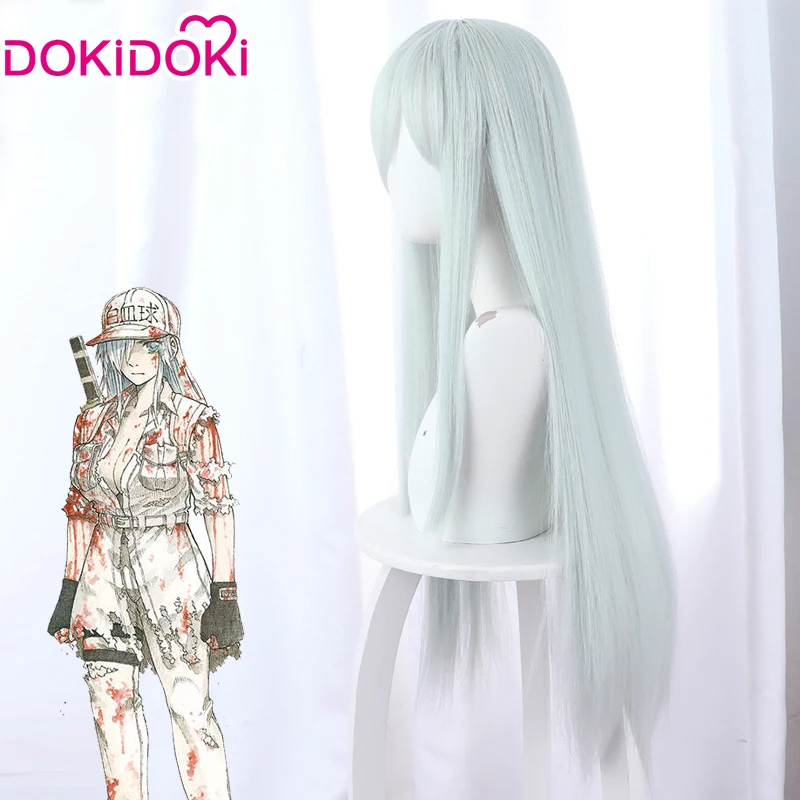 Аниме-клетки DokiDoki на работе! Парик для косплея из белых кровяных клеток Женские
