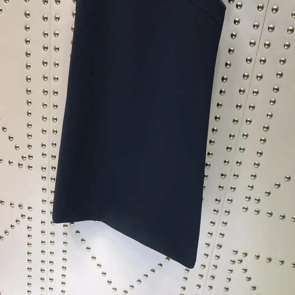 106328 Новое повседневное женское летнее платье из полиэстера черного и белого