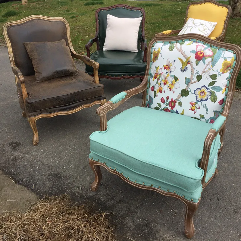 Диван для отдыха в американском ретро стиле европейская ткань спальни кабинета