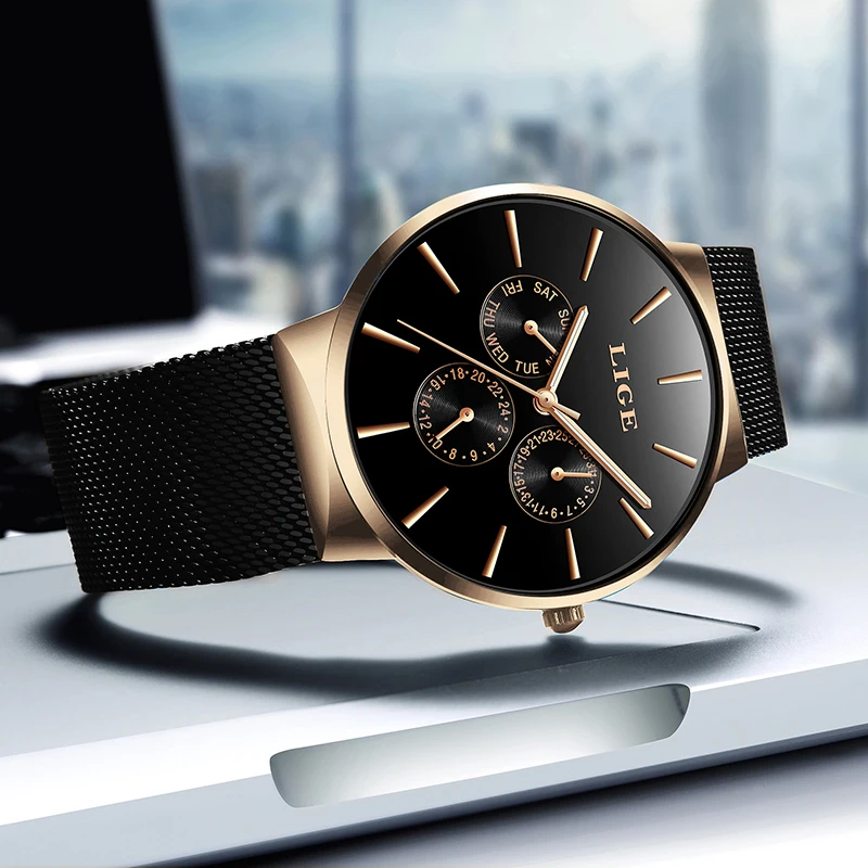 Часы наручные женские кварцевые под розовое золото водостойкие | Наручные часы